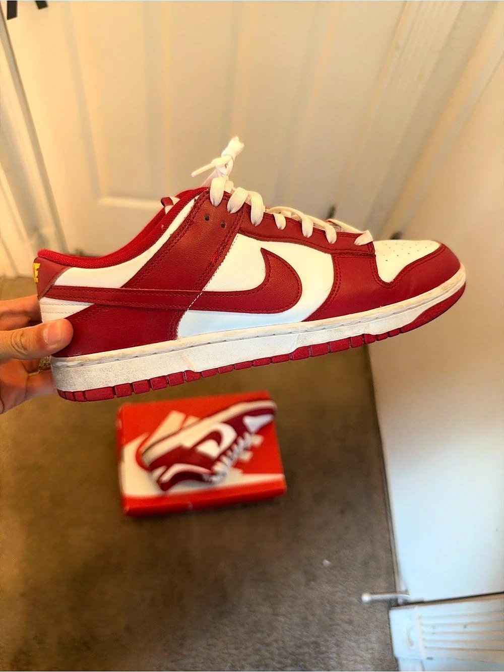 Nike Dunk Low Retro SP 'St. John's' / 'University Red' Red & White US 8.5